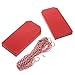 100 Pcs Kraft Paper Price Tags Labels Christmas Gift Tags Christmas Snowflake Hanging Tag with String Rectangle Craft Favor Gift Tags Red