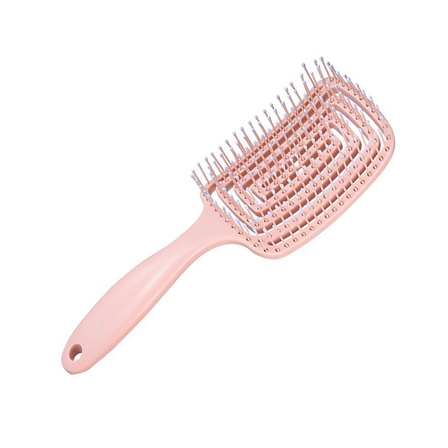 Detangling Hair Brush for Women & Men, Detangle Hairbrush with Soft Pin Bristles for Curly, Straight, Long Hair - Detangling Brush for Wet/Dry, Massaging Hairbrushes, Without Pulling (Pink)