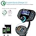 Bluetooth FM Transmitter with QC 3.0, LUMAND Wireless in-Car Radio Adapter Hands Free Car Kit with 1.7 Inch Display and Dual USB Car Charger AUX Output TF Card Slot