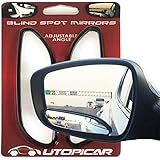 Blind Spot Mirrors. long design Car Mirror for blind side by Utopicar for traffic safety. Door mirrors for great rear view! [stick-on] (2 pack)