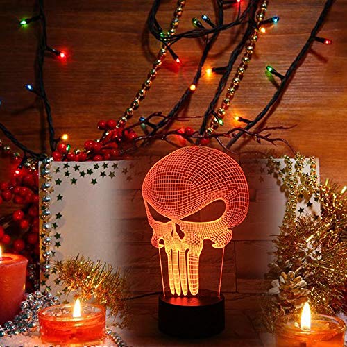 3D Illusion Birthday Gift Lamp - Modern Yoga Mood Lamp-3D Lamp Night Lights for Kids 7 LED Color Cha