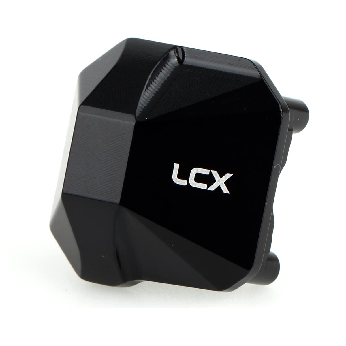 LCX Racing 1/10th RC Crawler Car CNC Machined Front Rear Axle Aluminum Pumpkin Diff Cover Differential Cover for RC Car Axial SCX10 II 90046 90047, Upgrades Patrs Accessories (Black)