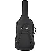 VEVOR 4/4 Full Size Cello Case, Lightweight Portable Travel Carrying Bag, with Dual Shoulder Straps, Anti-Scratch, Professional Cello-Shape, for Cello, Black
