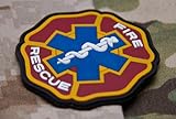 EMT Paramedic Firefighter Fire Rescue PVC Velcro Patch