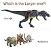ToyerBee 13’’ Dinosaur Toys, 6 Pcs Jumbo Dinosaur Set, T-rex Dinosaurs Toys for Dinosaur Lovers, Kids, Adults, Great Choice for Boys, Girls, Birthday Gift, Party Favors, Rewards with Educational Map