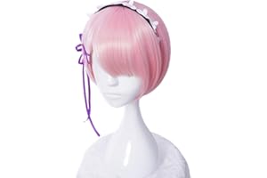 COSPLAZA Cosplay Wigs Short Pink Anime Hair Fashion Female Synthetic Wig (without Headband)