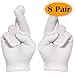 Selizo 8 Pairs White Cotton Gloves for Cosmetic Moisturizing Dry Hands Coin Jewelry Inspection Hand Spa – Medium Size (8 Pairs)