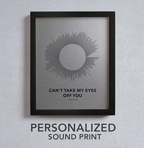 Personalized Soundwave Print for Sun Series - 4 Size, 14 Color, Unframed of Frame, Customized Unique Gift for him, Bespoke Wall Art for Home and Office