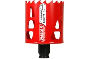 Diablo Carbide Teeth Hole Saw for Wood and Metal - Fits with Snap-Lock Plus Mandrel System, Tool-Free Plug Ejection - 2-3/8" Diameter, 2-3/8" Length - DHS2375CT