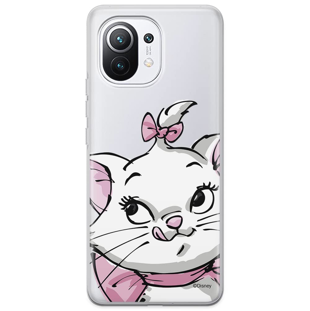 ERT GROUP mobile phone case for Xiaomi 11 original and officially Licensed Disney pattern Marie 001 optimally adapted to the shape of the mobile phone, partially transparent