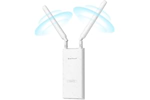 BrosTrend AC1200 Outdoor WiFi Extender Booster Long Range, IP65 Weatherproof Gigabit WiFi Repeater, Dual Band 5GHz + 2.4G, Po