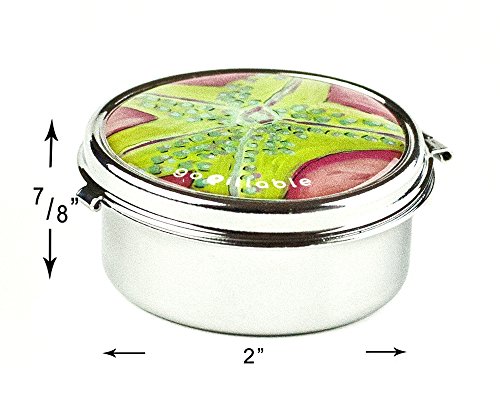 GoPillable Starfish Pink and GreenPill Box for Purse or Pocket