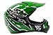 Typhoon Youth Kids Offroad Gear Combo Helmet Gloves Goggles DOT Motocross ATV Dirt Bike Motorcycle Green Black, Medium