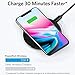 Wireless Charger, Knooe Qi Certified Slim Fast Wireless Charging Pad Compatible iPhone X, iPhone8/8 Plus, Fast Charger Samsung Galaxy S9 / S9+/ S8/ S8+ / S7 / Note 8 and More (No AC Adapter), Black
