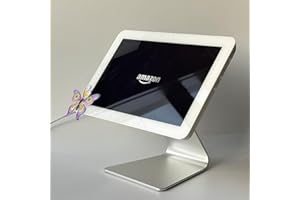 ATOPHK Aluminum Tilt & Swivel Stand for Ech_ooo Hub - Adjustable 360° Rotation, Durable Desktop with Anti-Slip Base, Smart Home Display for Kitchen, Office & Living Room, Silver Stand.