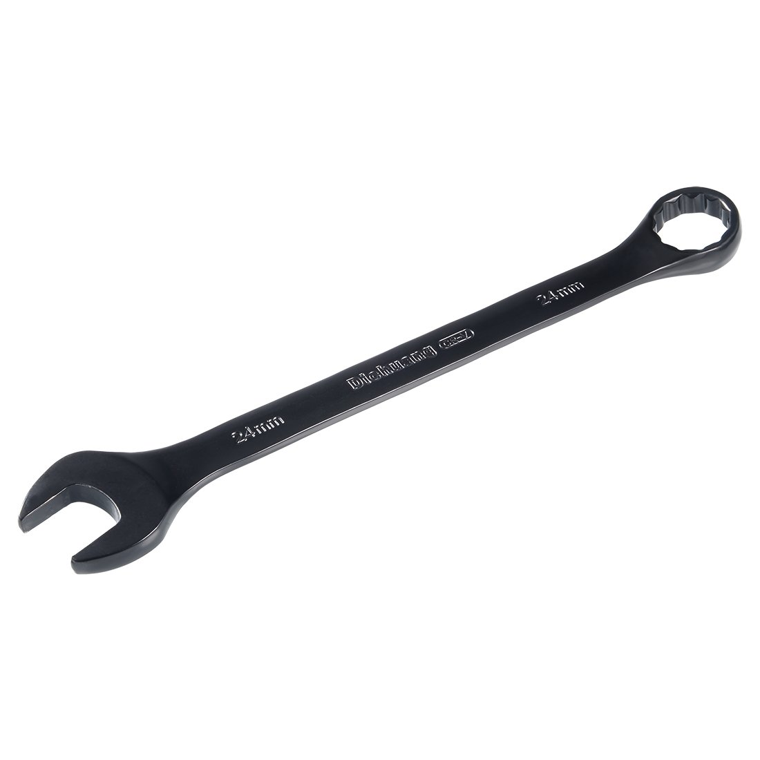 Sourcingmap Metric 24mm 12-Point Box Open End Combination Wrench Black Electrophoresis Coating, Cr-V