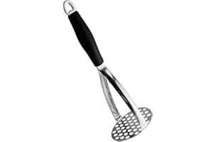 Joyoldelf Heavy Duty Stainless Steel Potato Masher, Professional Integrated Masher Kitchen Tool & Food Masher/Potato Smasher with Silicone Handle, Perfect for Bean, Vegetable, Fruits, Avocado, Meat