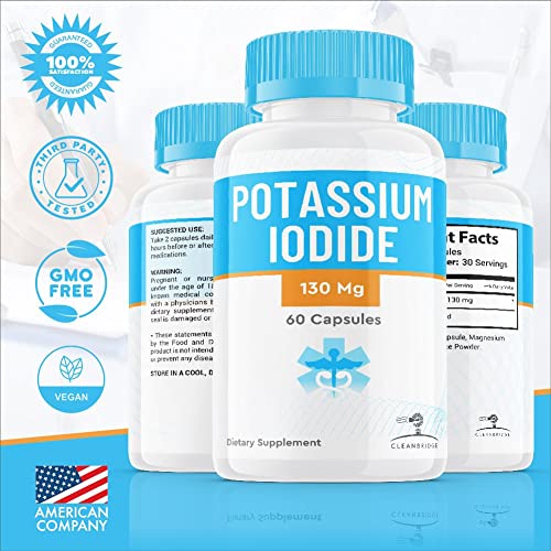 (2 Pack) Potassium Iodide, Iodine Tablets Pills 130 mg, AntiRadiation