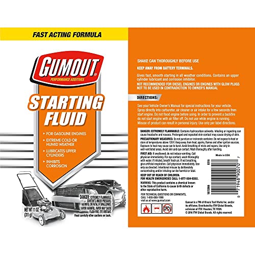 Gumout 5072866 Starting Fluid, 11 oz. , White Pricepulse