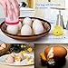 Egg Cooker LQQBSTORAGE Non Stick Silicone Egg Poachers As Seen On TV Egglettes Egg Cups For Hard Soft Boiled Eggs without the Shell (6 Packs)-Red