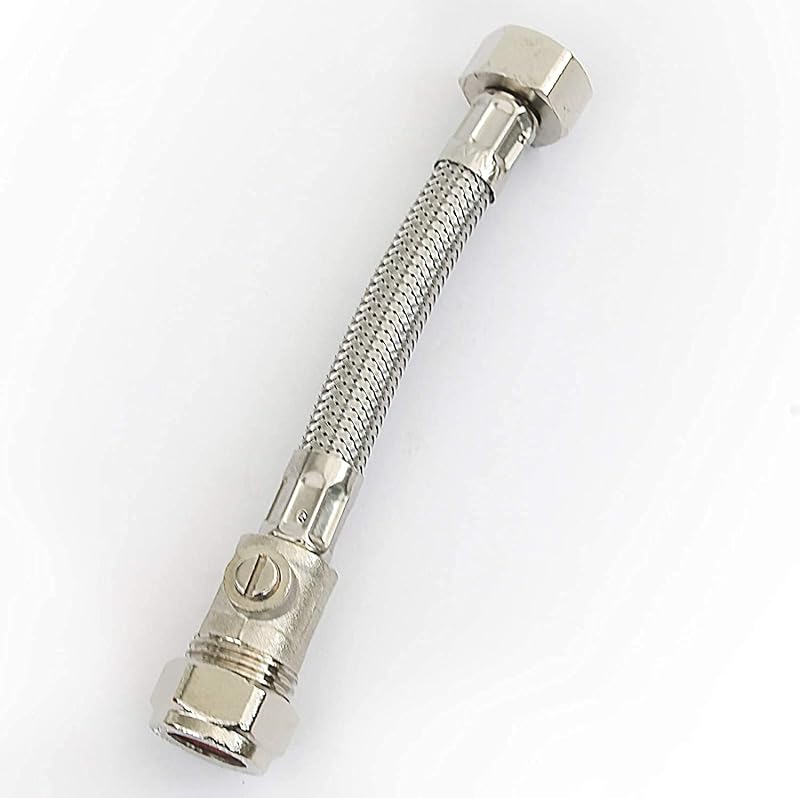 AK Flexi Tap Connector 15mm Compression x 1/2" Female ISO Valve Hose