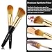 UNIMEIX 11 Pieces Makeup brushes Set Pro Synthetic Makeup Brush Contour Foundation Blending Eyeliner Eyeshadow Sponge Cosmetic Kits (Gold)