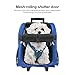 HARBO Pet Travel Carrier Rolling Backpack for Dogs Cats Small Animals Airline Travel Tote (Blue)