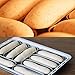 QELEG 2 Pack Hot Dog Bun Pan Non-stick Carbon Steel Hotdog-shaped Cake Pan for Oven Baking-7.6×2.9 Inch