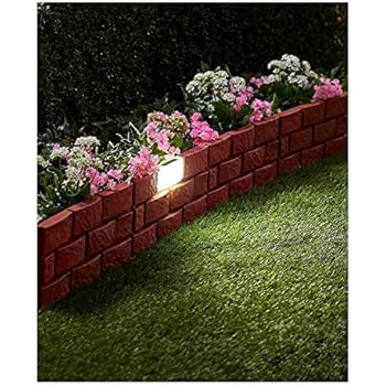 Amazon.com : New Interlocking Faux Stone Border Edging, 10 Piece Garden