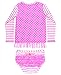RuffleButts Baby/Toddler Girls Swimsuit Rash Guard 2-Piece Long Sleeve Set - Neon Pink Stripe Polka Dot UPF 50+ - 12-18m