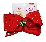Nickelodeon JoJo Siwa Giant Red with Green Christmas Bow Hair Clip