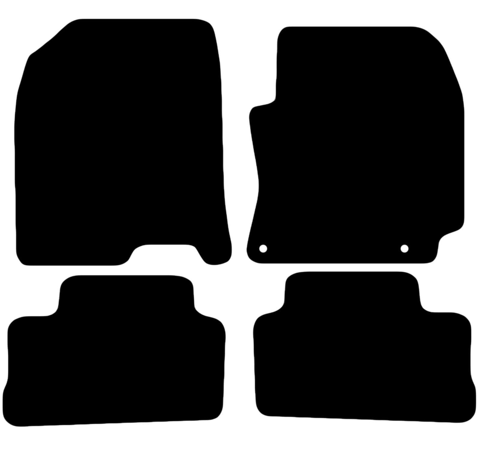 Carsio Carpet Car Mats For Hyundai Kona 2017 Onwards 4 Piece Set Tailored Fit Floor Mat Complete Accessory Black Custom Fitted - All Weather, Anti-Slip Backing & Black Trim