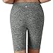 Yogareflex Women's Tummy Control Fitness Workout Running Yoga Shorts (S-3XL) , Grayheather , Medium