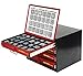 Olympia Tools 90-800 4-Drawer Hardware Organizer includes 2000-pieces Small Hardware, black/red