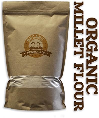 Organic Merchants Organic Millet Flour - 1lb Bag - Kosher, Non Gmo, Gluten Free