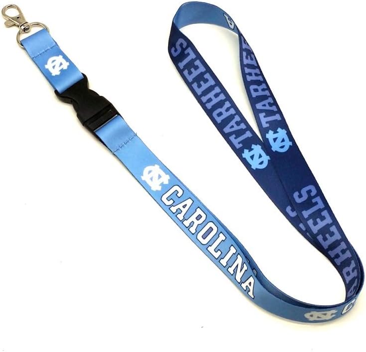 North Carolina Tarheels Key Chain Lanyard Strap with Detachable Buckle, 3/4" Inch