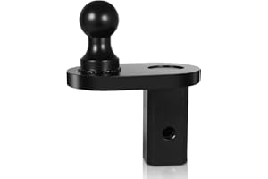 BYERNAUTO GNXA4085 Gooseneck Ball Extender - 4" Offset Hitch Ball Extension Compatible with B&W Turnoverball Gooseneck Trailer Hitches 20000 lbs GTW/5000 lbs VTW, 2-5/16" Ball Diameter