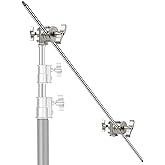 Neewer Extension Grip Arm Boom Arm with 2 Pieces Grip Heads - 50 inches/127 Centimeters Aluminum Alloy Construction for Light