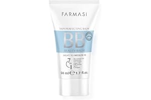 FARMASi Make Up BB Cream Beauty Balm, Full-Coverage Foundation, Concealer, Moisturizer BB Cream for All Skin Types, 1.7 fl. oz. / 50 ml (Light to medium)