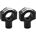 HDBUBALUS 1.25'' Motorcycle Handlebar Riser Handle Bars Clamp Mount Fit For Harley Sportster Road King Dyna Softail (Color: Black&White)