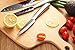 Uncle Jack's 3 Piece Ceramic Knife Set Black Blade with Stainless Steel Ergonomic Handle