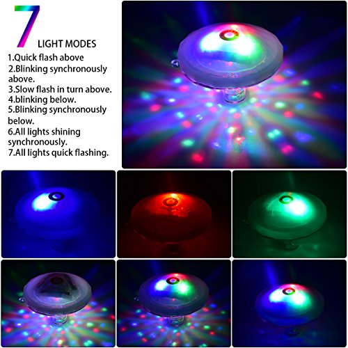 Bath Toys, Bath Lights for the Tub(7 Lighting Modes), Alrigon Bathtub Led Light Toys,Waterproof Colorful LED Bath Toys,Floating Lights for Bathtub Swimming Pool Party Bathroom Pond Spa