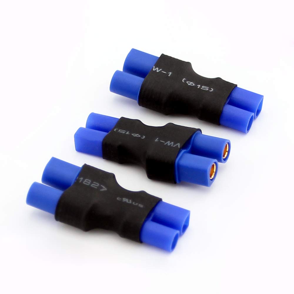 BDHI 3pcs No Wires Connector: Male EC2 to Female EC3 Lipo Battery Adapter(BDHI-81)