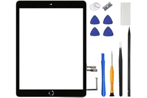 VDASO for iPad 6 (6th Generation) Screen Replacement 9.7 Inch, A1893 A1954 for iPad 6th Gen Digitizer 2018 Touch Glass with Home Button, Repair Tool Kit (Black)