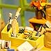 Rolife Wooden Dollhouse Miniature Kit with Led Light and Accessories- Diy Mini House Kit Crafts-3d Wooden Model Building Set-Best Birthday Mothers day Gifts for Boys & Girls (03 Studio)