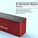 [14 Hour Playtime Loud Speaker]iClever Bluetooth V4.2 Speaker with Touch Control, 20W Premium Portable Wireless Stereo, Dual Passive Driver,Red Black