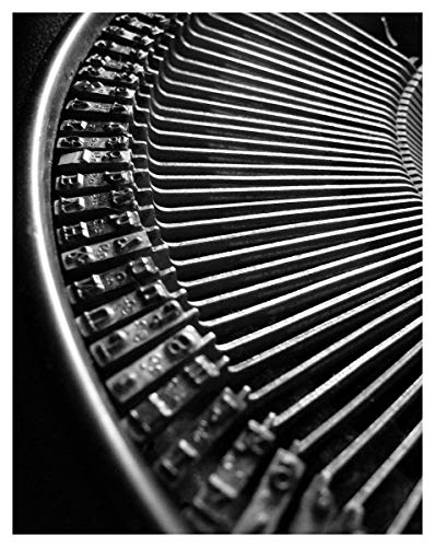 Antique black and white Typewriter Fine Art Print - 11x14 Unframed Photo Wall Art - Gift for a Student, Writer or Book Lover. Will look great in a Dorm, Bedroom or Home Decor - Poster Gift Under $20