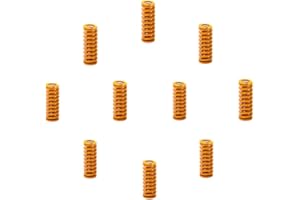 Adiyer 10pcs 8mm OD 20mm Long Yellow Compression Mould Die Springs 3D Printer Bed Leveling Springs for Ender 3/Ender 3 Pro/Ender 3 V2 Neo Bed Leveling