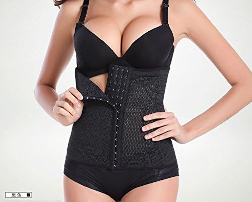 HOFAM Women's Latex Waist Trainer Cincher Breathable Workout Waist Corset Body Shaper(M)
