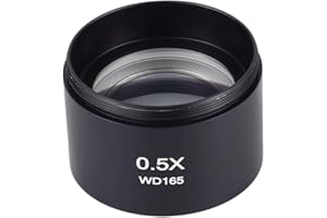 KDJC AYD Stereo Microscopes Auxiliary Objective Lens Barlow Lens Magnifier 0.5X WD165